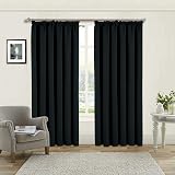Aspire Homeware Blackout Curtains 46x54 Pencil Pleat Pair Thermal Insulated view 5