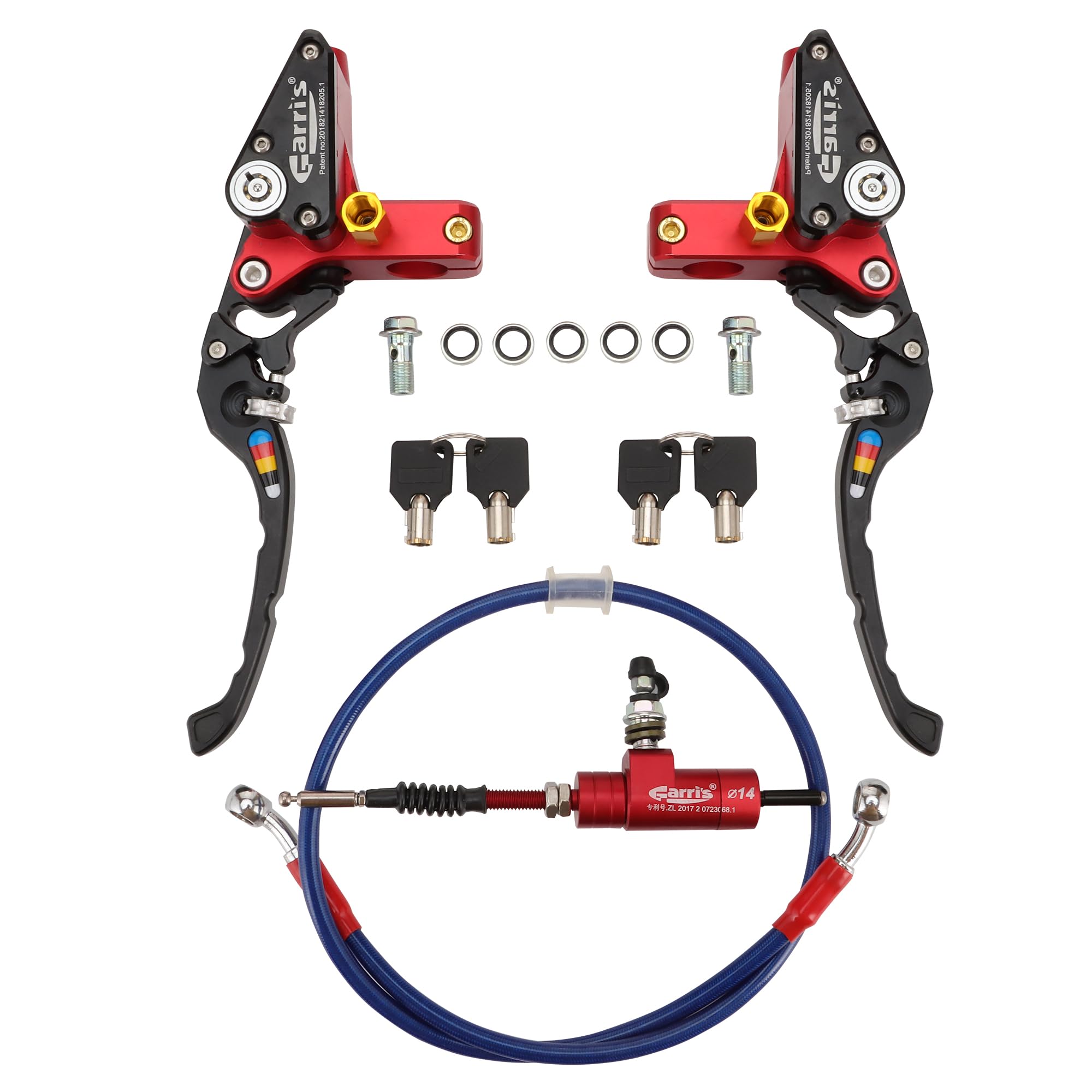 WOOSTAR Motorcycle Hydraulic Clutch Kit Master Cylinder with CNC Brake Lever Replacement for YZF 1000R Banshee 350 2001 YZ426F 2017 CRF450R Suzuki GSX650F CR250 Dirt Pit Bike Black