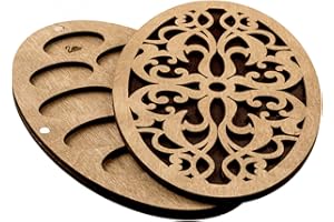 ALLABOUTEMBROIDERYUA Wooden embroidery diamond painting accessories storage box Beads organizer with wooden lid Tray Divider Jewelry Box Needlework bead holder (#4)