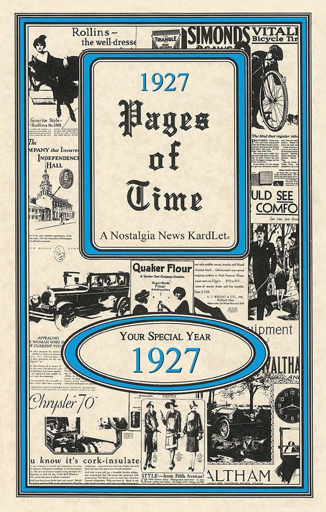 1927 PAGES OF TIME CELEBRATION KardLet: Birthdays, Anniversaries, Reunions, Homecomings, Client & Corporate Gifts