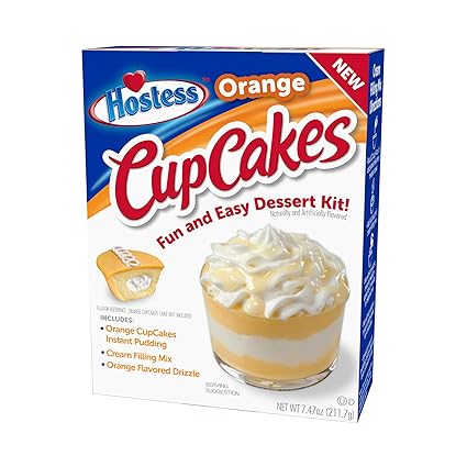 Hostess Orange Cupcakes Dessert Kit 7 47 Oz 6 Ct Orange Cupcakes Pack 1 Amazon Com Grocery Gourmet Food