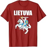 Lietuva Lithuanian Knight Vytis Gifts Tees Lietuvos Herbas T Shirts