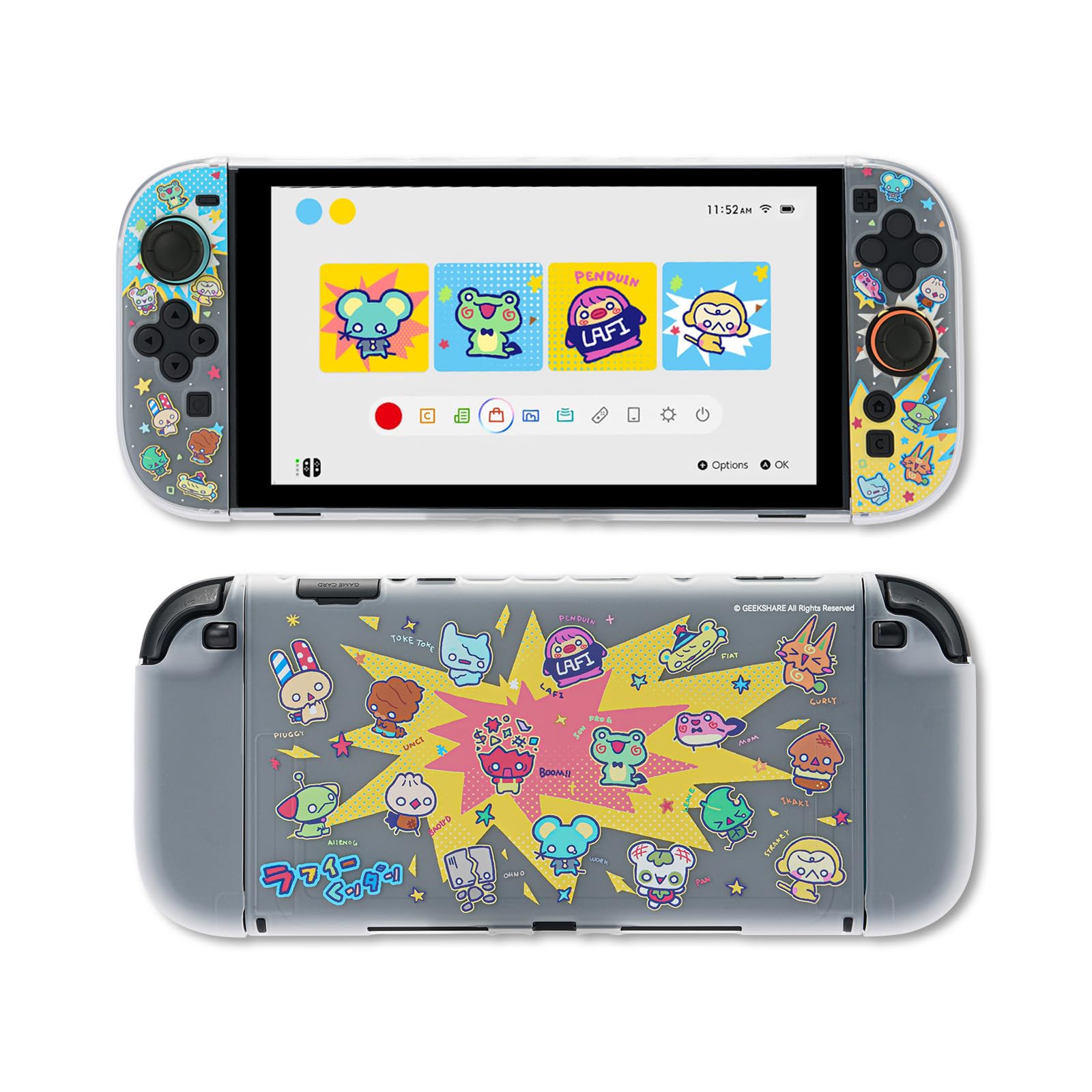 GeekShare Slim Cover Case Compatible with Switch 2, Shock-Absorption and Anti-Scratch PC Cover Skin for Switch 2 Game Console - LAFI Legion