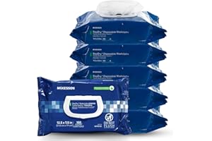 McKesson StayDry Disposable Wipes or Washcloths for Adults with Aloe, Incontinence, Alcohol-Free, Not-Flushable, Pleasantly Fragranced Aloe and Vitamin E Formula