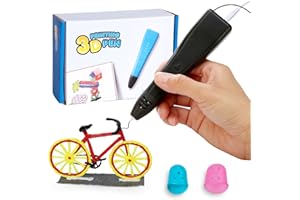 Kretrum 3D Pen for Kids | Portable 3D Printing Pen | 3D Printer Pen with 1.75mm PLA Filament, Fingerstall, Pen Holder, Stenci