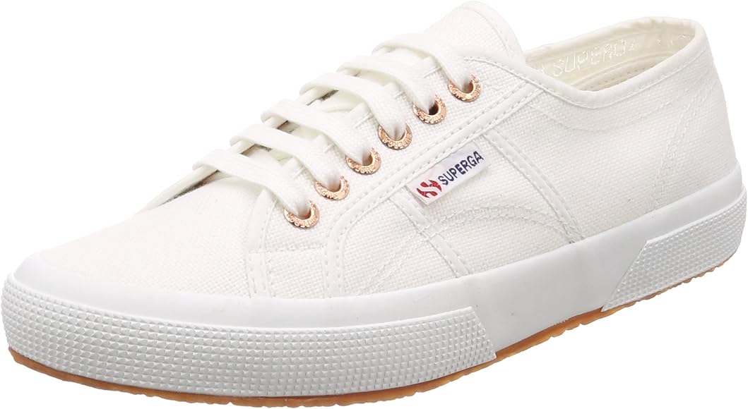 superga white and rose gold