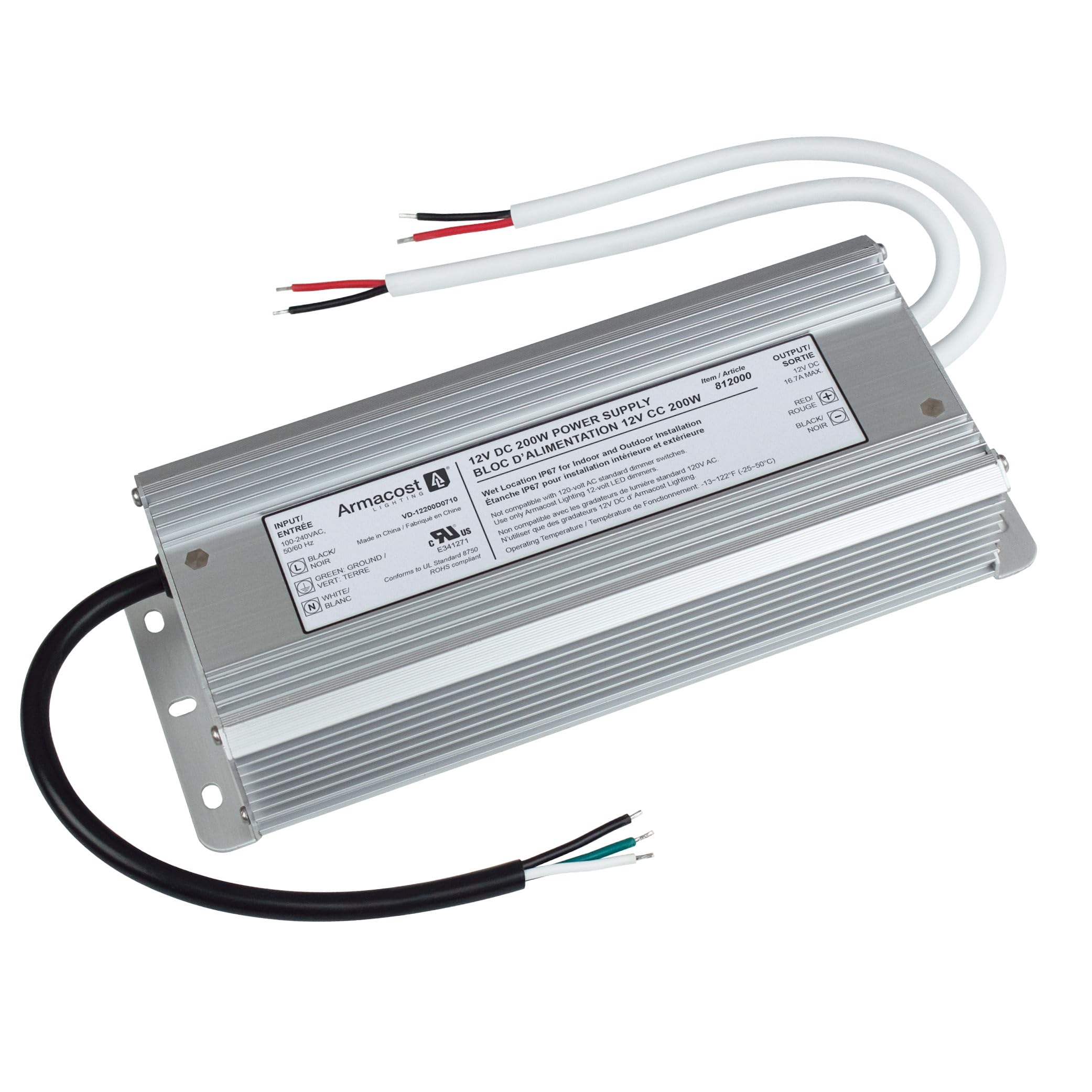Photo 1 of Armacost Lighting 200-Watt Standard 12-Volt DC Power Supply 812000