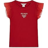 Guess Girls Eco Short Sleeve Rib T-Shirt W/Mesh