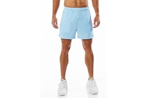 Ouber Men's Athletic Gym Shorts Workout Quick Dry Shorts for Men Running Training with Zipper Pockets