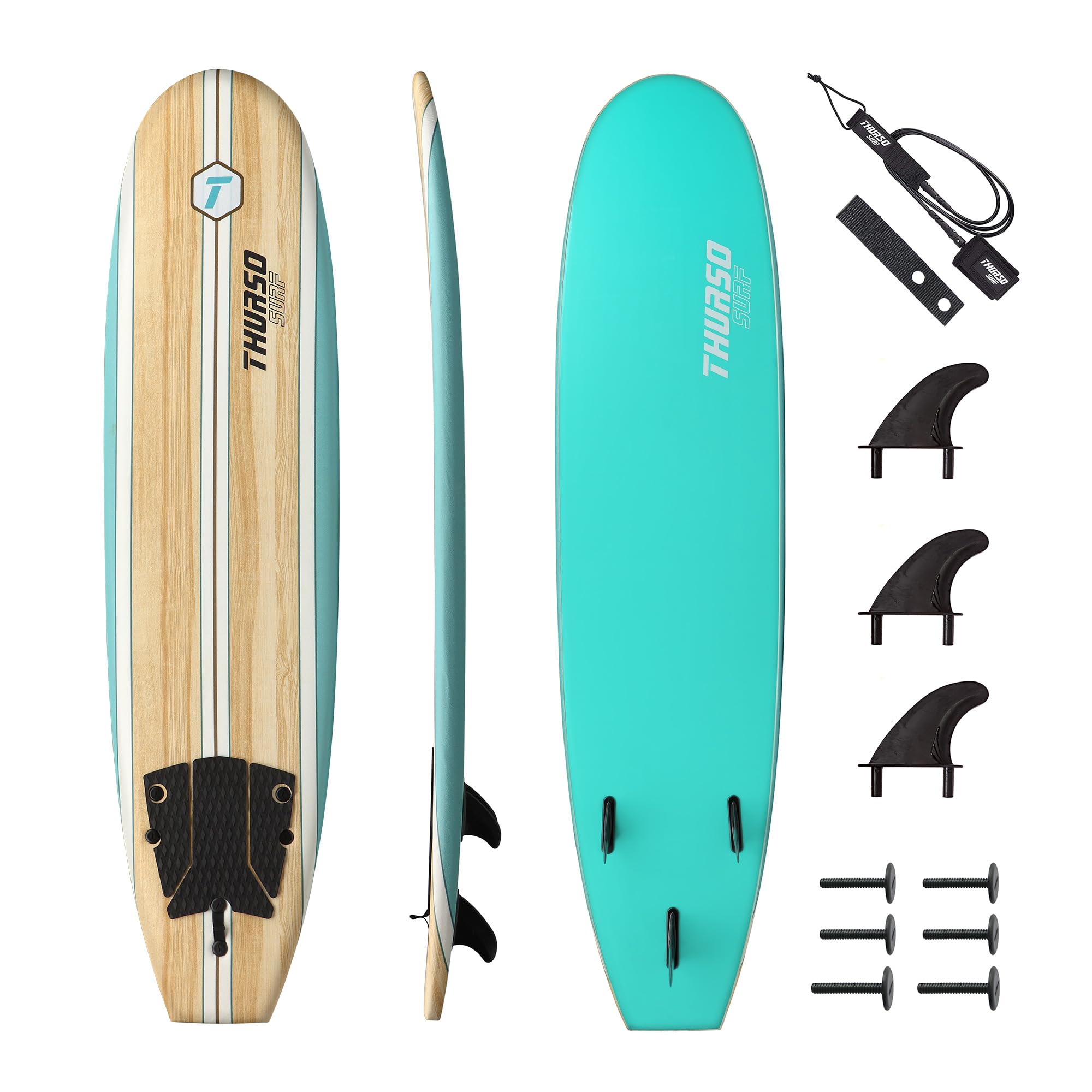 thumbnail image 2 of 10ft Storm Blade Soft Top Surfboard - Wax Free Foam Longboard For Beginners & Experienced Surfers 2 of 10