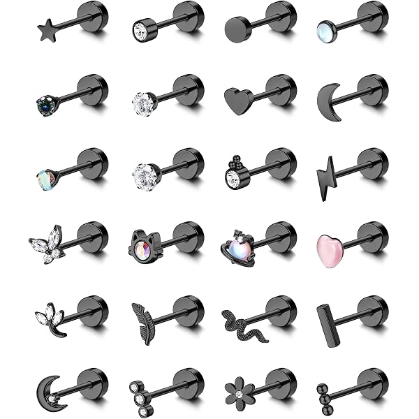 2-Pack Stainless Steel Fire Opal Stud Earrings – 3/4/5/6mm Sizes, Screw Back, For Women