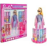 Barbie Lip Gloss Set with Display Stand, Plant-Based, Ages 3+