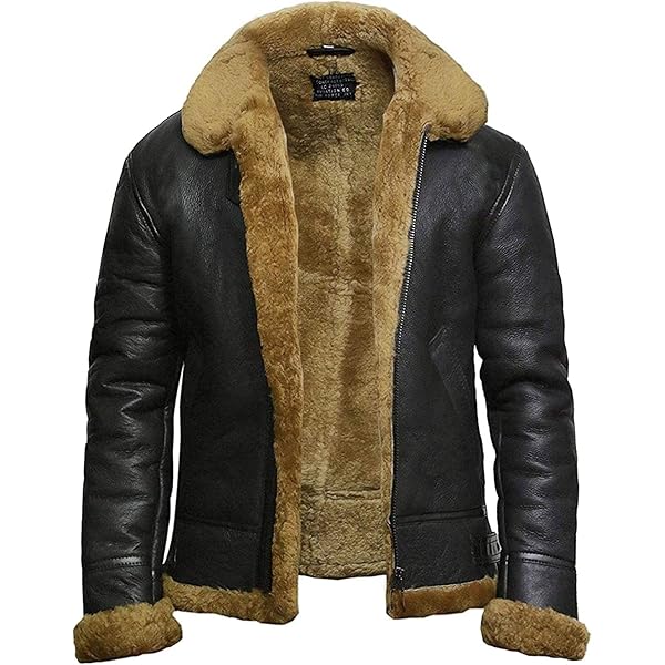 RSH LeatherCraft B3 Bomber WWII Pilot Real Shearling Brown
