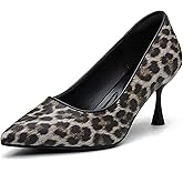 NEWBELLA Women's Arch Support Pumps - Minimalist Pointed Toe Heels for All-Day Comfort, Wide Fit Work Shoes with Cushioned Insoles