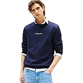 Tommy Hilfiger mens Medium Weight Small Graphic Logo Crewneck Sweatshirt