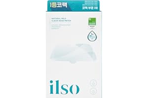 ilso Natural MILD Clear Nose Patch/Blackhead Remover for Nose/Targets PORES & PIMPLES/Facial Skin Care/Dermatologist Approved/Korean Skin Care to Absorb Acne Nose GUNK (5 PCS)
