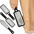Vive Foot File (3 Pack) - Feet Scraper for Dead Skin - Heel Grater, Callus Remover Scrubber Tool, Rasp for Cracked Heels - Stainless Steel Pedicure Filer for Men & Women - Use on Wet or Dry Skin