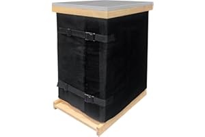 UIVONIGK Winter Bee Hive Wrap for 8 and 10 Frame Beehives,Bee Hive Insulation Wraps with Strap,Bee Hive Winter Covers,3-Layer Protection,Adjustable Cover for Cozy Hives 76.5" x 24.8"