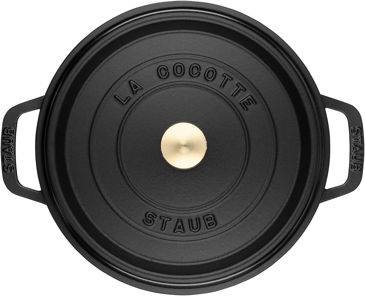 STAUB 1004065 Cast Iron Roaster/Cocotte, Round, 18 cm, 1.7 L, Black - Image 3