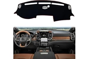 KEEGTBOX Dash Mat Cover Custom Interior Center Console Compatible with Dodge Ram 1500 2500 3500 Truck 2019 2020 2021 2022 2023 Dashboard mat Covers Accessories (Red Trim)