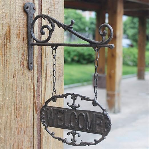 Cartel de bienvenida de gran tamaño rústico estilo granja para