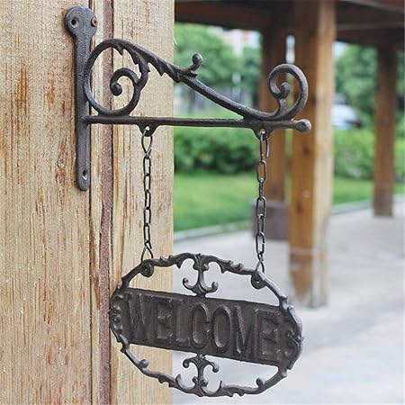 Cartel de bienvenida de gran tamaño rústico estilo granja para