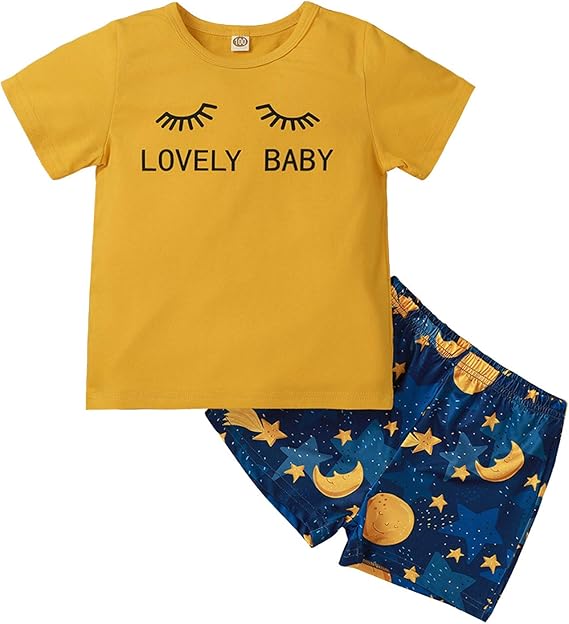 Amazon Co Jp Cousannory 子供服 上下セット ベビー服 半袖 Tシャツ ショートパンツ 2点セット キッズ パジャマ 女の子 男の子 ルームウエア 赤ちゃん セットアップ 夏 トップス 短パン 幼児 肌着 かわいい ナイトウェア 寝巻き 子供の日 ギフト 服 ファッション小物