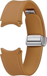Samsung Galaxy Watch D-Buckle Hybrid Eco-Leather Band Camel Wide M/L view 3