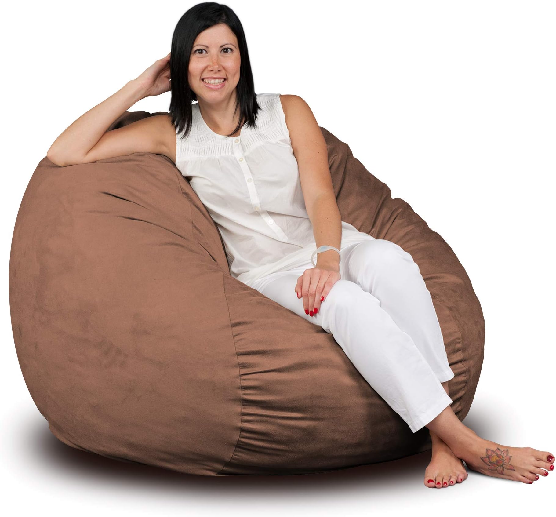 Bean Bag Chair, Premium Foam Filled 3 XL, Protective Liner Plus Removable Machine Wash Earth Cover