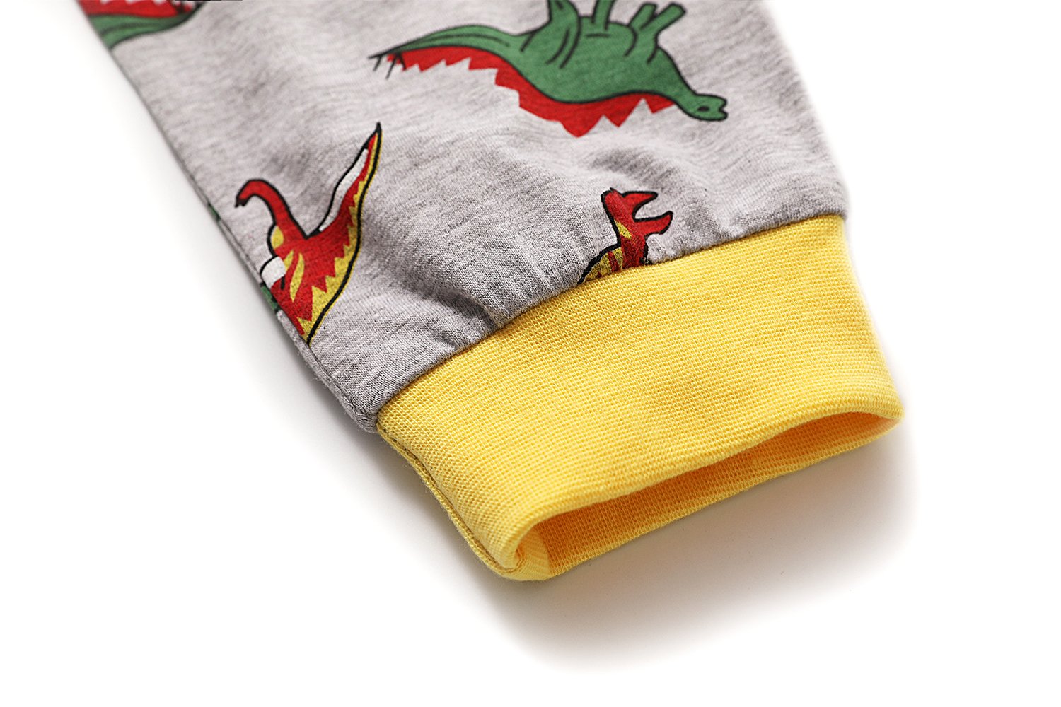 Tarkis 1-7 Years Boys Pyjamas Cartoon Dinosaur Long Sleeve Cotton T-Shirt and Shorts Summer PJS Set