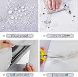 crayfomo 10pk Waterproof Marble White Vinyl Floor Tiles Self Adhesive 30x30cm view 2