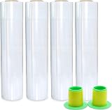BOMEI PACK 4 Pack Industrial Clear Pallet Stretch Wrap 20mic 400mm x 260m view 1