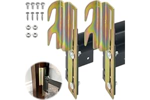 POROHOM 2PCS #711 Bolt-On to Bed Frame Conversion Brackets with Hardware Hook Plate,Headboard Hook Set, Hook on Bed Rails, Hook on Bed Frame Brackets