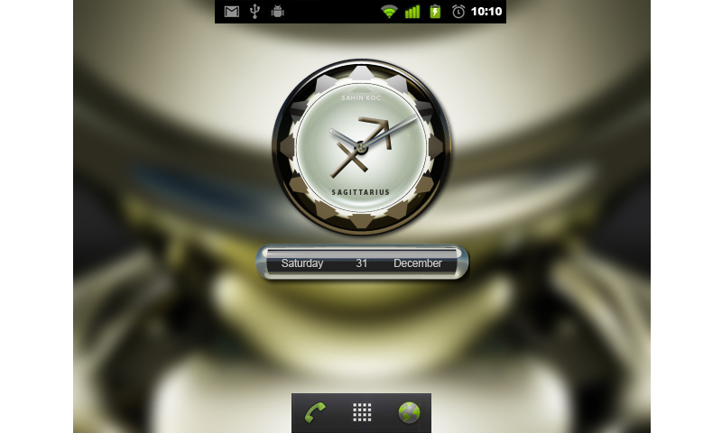 Sagittarius Beautiful Clock Widget Zodiac Theme for Android