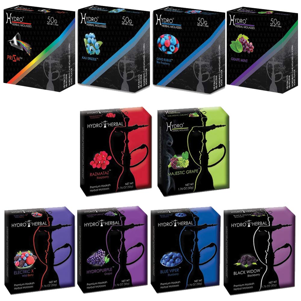Hydro Herbal Hookah Shisha Flavors, Berry Lovers Mix, Tobacco, Nicotine