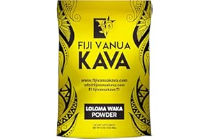 Fiji Vanua Kava Premium Loloma Waka Kava Root Powder, Made From Noble Root Powder With Sun-dried Lateral Roots, Medium Grind for Easy Prep, Kava for Smooth & Delicious Taste, 1 lb