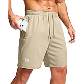 G Gradual Men's Athletic Running Shorts with Zipper Pockets Quick Dry 7"/ 5"/ 9" Workout Gym Shorts for Basketball Hiking