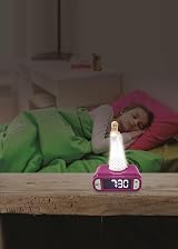 LEXIBOOK Frozen Elsa Nightlight Alarm Clock LCD Backlit Snooze Purple view 6