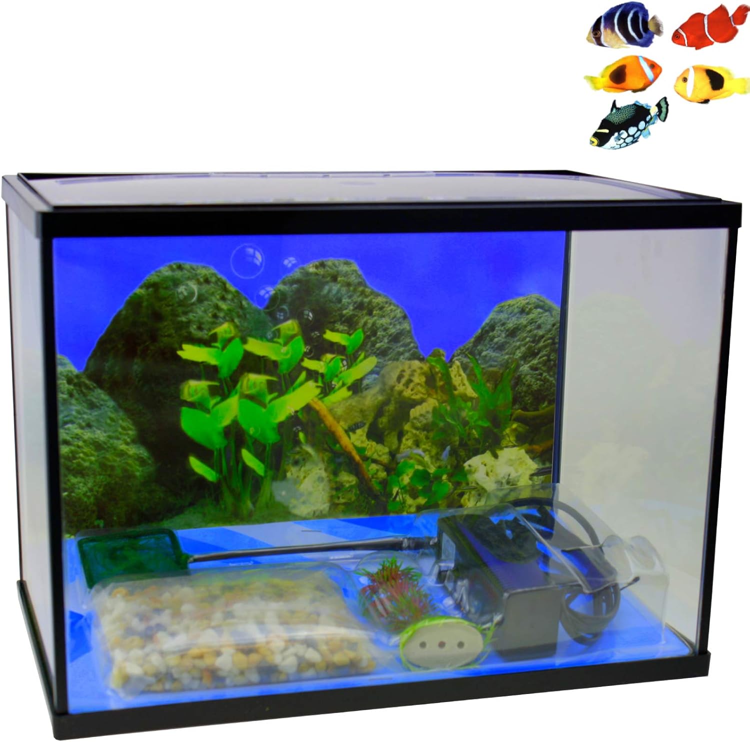 Aquarium inkl. Zubehör Kinderaquarium Starter Set Terrarium Fische