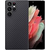 Sisyphy Aramid Fiber Case for Samsung Galaxy S25 Ultra 5G with Carbon Fiber Texture, Super Slim Protective Cover, Soft Touch Sturdy Durable Case, Snap-on Back Cover Wireless Charging Friendly