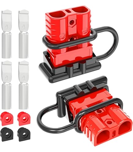 2 Conectores Rápidos De Batería 120A – Para Cabrestantes, Remolques, Cables Gruesos AWG 2-6, 600V