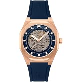 Thomas Earnshaw Men's 42mm Discovery Drake Skeleton Automatic Watch with Silicone Strap ES-8295