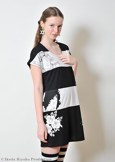 Amazon グラニフ Graniph ベルサイユのばら Aライン 半袖 ワンピース ベルサイユ キャスト ブラック Lady M ワンピース チュニック 通販