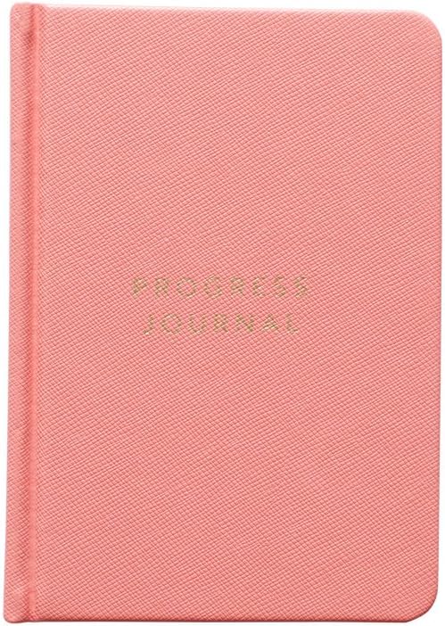 A6 Goal Setting Progress Journal By MiGoals / Goal Diary Planner Notebook To Help You Set, Plan, Track and Achieve Goals / Hardcover Goals To-Do-List Pad in Coral