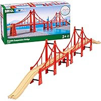 BRIO World - 33683 Double Suspension Bridge | 5 Piece Toy Train Accessory for Kids Age 3 and Up