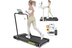 XVGVSV Walking Pad Treadmill, Under Desk Treadmills for Home and Office, 3 in 1 Foldable Treadmill 3.0 HP Electric Treadmills 300 lbs Capacity
