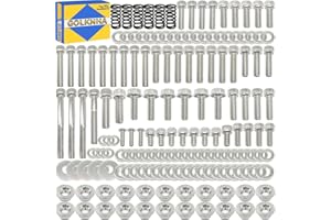 GOLKNHA 164 PCS Polished Stainless Steel Engine Bolt Screw Kit for Banshee YFZ350 1987-2006