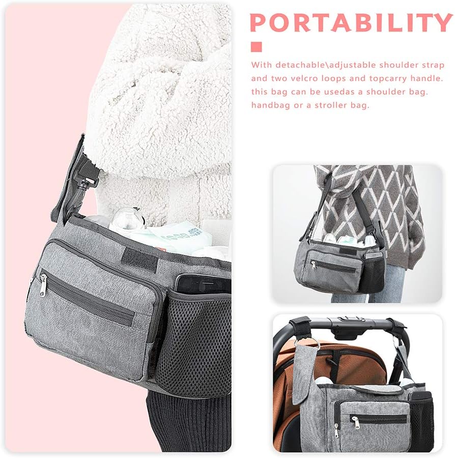 Lenta mall Baby Stroller Organizer Universal Stroller Organizer for Smart Moms with Cup Holders -Convenient Stroller for All Types of Strollers BLUE: Home Improvement