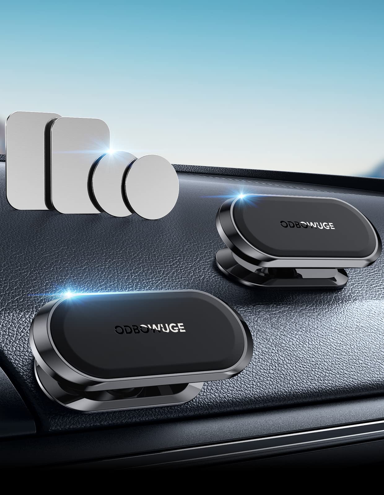 Magnetic Phone Holder for Car[2 Pack],Phone Holders for Your car [Upgrade Magnet] -360 Rotation,Car Magnet Phone Mount Compatible with All Cell Phone