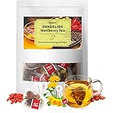 MQUPIN 30Pcs Dandelion Wolfberry Tea-10 Herbal Ingredients Blend, 5g/Bag,Kidney& Liver Health Tea,Goji Berry Chrysanthemunn Cassia Seed Teabags